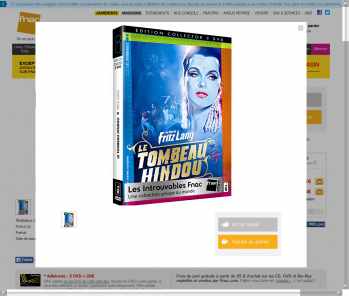 Le Tombeau hindou - Edition Collector - DVD Zone 2 - Fnac.com .png